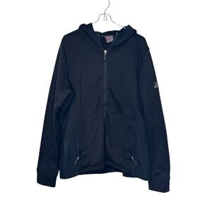 ZeroXposur Men Sweater Full Zip Hooded Zipper Pocket Long Sleeve Black Size XL‎